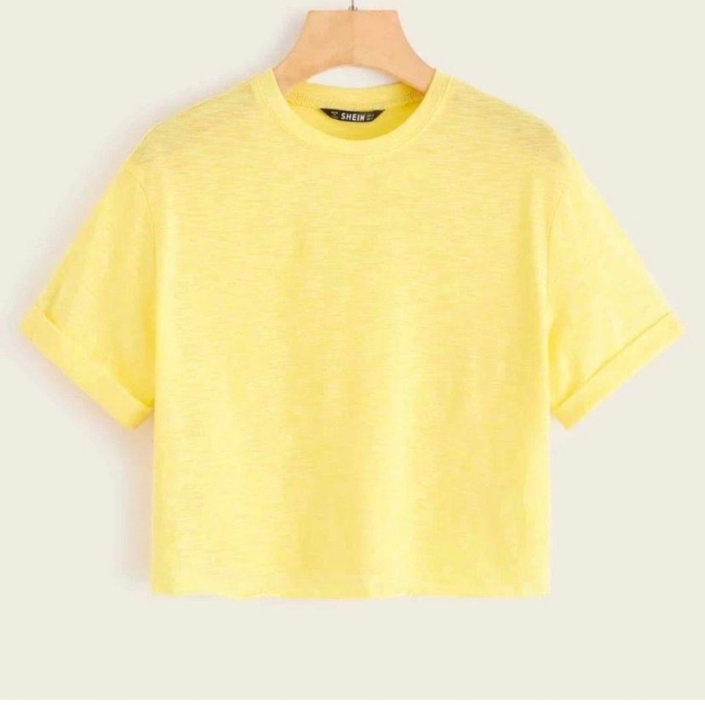 Yellow crop top